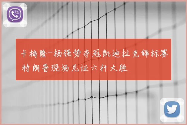 卡梅隆-杨强势夺冠凯迪拉克锦标赛 特朗普现场见证六杆大胜